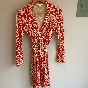 Diane Von Furstenberg silk wrap dress.